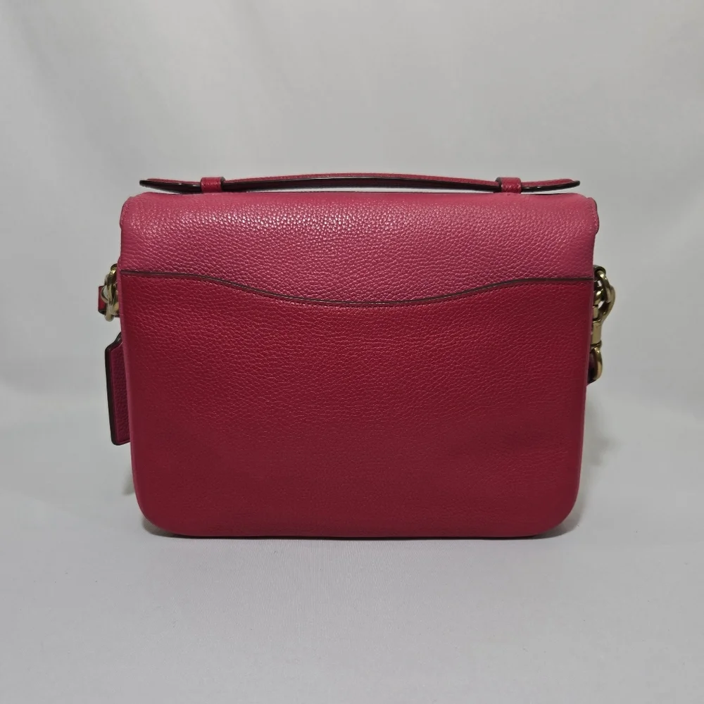 Coach Pebbled Leather B4/Bright Cherry Multi CB Cassie CB Purse